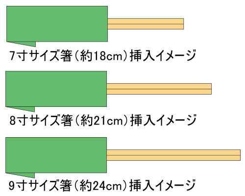 ミニ三つ折とお箸のマッチング