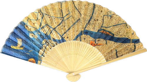 7寸35間ポリエステル貼扇子イメージ