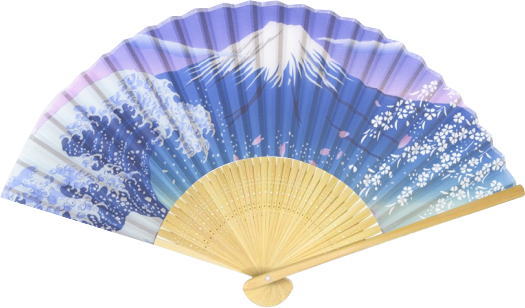 7寸35間ポリエステル貼扇子イメージ