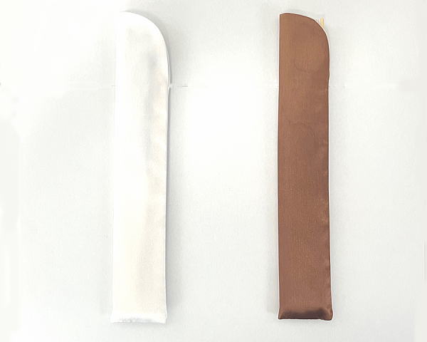 扇子袋 白・茶